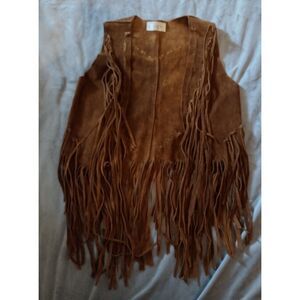 Vintage Leather by Marty Beverly Hills Fringe Suede Vest Medium